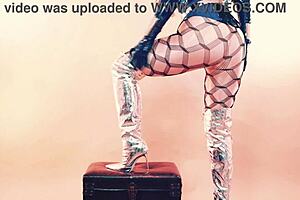 Pussy play in lace lingerie stockings fetish and shiny clothes erotica Arya Grander 😘🔥