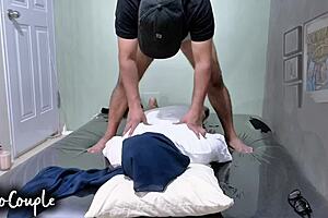 I recorded real desi massage therapist with hijab girl in panties getting fucked hard until she screams