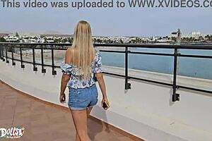 Lynna Nilsson Pisses in Mouth Before Hardcore Anal Fuck with Fingering and Cum Swallow on Beach