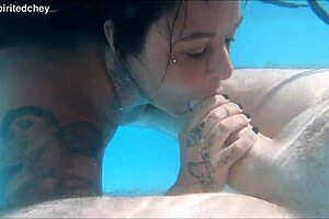 Blonde And Brunette Milfs Dive Into A Steamy Holiday Threesome In The Pool With Big Cock Action?