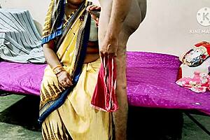 indian mom casually bends over for hardcore doggy style big cock pounding at home