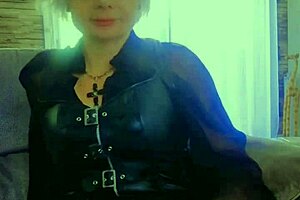mature woman in leather lingerie teases in homemade compilation 😉