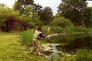 Horny milf hooks that hung fisherman's throbbing rod outdoors 😏