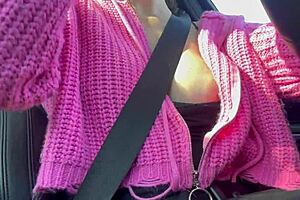 Italiana Big Tits Milf Artemisia Love Sexy Car Ride Flashing Her Juicy Tits!