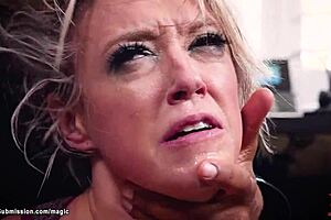 monster tits milf bound tightly for intense bbc fucking with deepthroat gagging