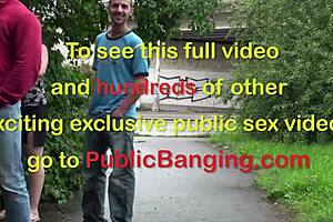 Pregnant girl and her girlfriend get fucked by 2 guys on public street!