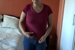 You cant fuck me but come and cum on my tits I love you beautiful stepson