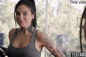 Nerdy teen manipulates and licks petite MILF stepsister's girlfriend to orgasm!