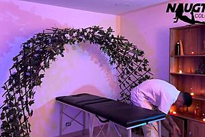 horny colombian milf with big ass and tits masturbates solo thinking about her masseuse