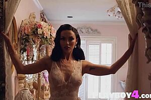 beautiful big ass milf bryona hot posing in stockings and provocative lingerie