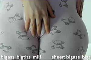 Amateur Homemade Latina Milf with Huge Natural Tits Squirting Wet Pussy in Tight Curvy Solo Masturbation Doggystyle Bent Over Cameltoe Spreading