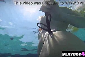 i love how redhead elizabeth marxs poses in sexy lingerie showing off her hot natural body naked