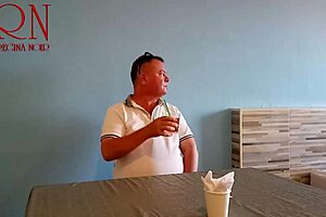 naked waitress serves restaurant guest who eats from her navel in this teaser