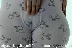 Amateur Homemade Latina Milf with Huge Natural Tits Squirting Wet Pussy in Tight Curvy Solo Masturbation Doggystyle Bent Over Cameltoe Spreading