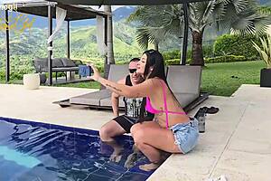 Salome Gil - Hot Latina Milf Turns Photoshoot Into Steamy Pool Sex With Spanish Photographer And Huge Cock!