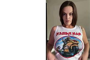 I feel so powerful knowing your little nub can't even reach past my panties with these big tits and sexy mature solo tease.