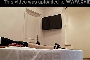 Milf tied up in stockings and heels gets fucked!