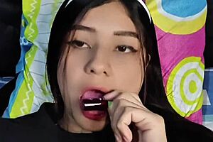 colombian porn actress, your video with math teacher got infiltrated, showing big tits and dildo play in uniform