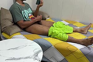 In this story, a stepson struggles with porn addiction while his stepmom tries to redirect his interest toward genuine experiences using her presence