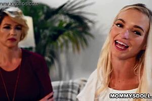 Rebellious lana sharapova gets punished hard by smoking hot stepmothers kenzie taylor and kit mercer with intense ass spanking in garage threesome