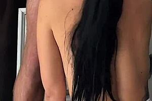 Buddy Girl Gets Fucked Hard On Kitchen Table And Swallows Every Drop Of Cum