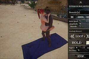 Big ass big tit curvy white milf Serenia fucks her first big black dick Nero on the beach.