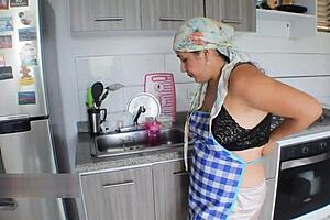 Oh Damn, This Curvy Latina Maid Gets Pounded Doggystyle For Job Security!