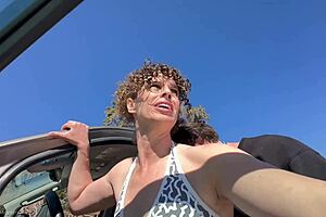 experience the best hardcore public anal creampie action in the snow, featuring big tits milf with glasses taking a monster cock outdoors