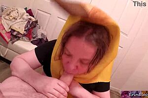 wanna try anal sex with stepmom on halloween, feeling her big natural tits bounce while riding cowgirl to creampie?