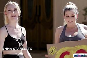 do you like watching milf stepmom in 69 with her small tits 18+ stepdaughter and shaved pussy licking?