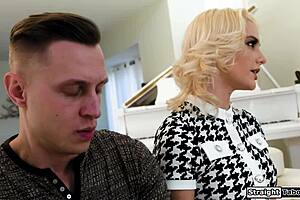 hey my husband only cums when his stepmom joins us for threesome