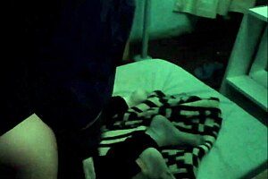 I can't believe we're having sex on the bed and then switching to total darkness for more intense couple moments in stockings