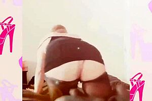 Flashing my pierced pussy in a pair of crotchless panties music video with pantyhose