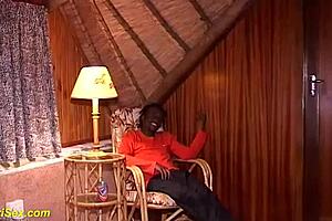 Oh man, this busty African milf gets her first BDSM fetish lesson with whipping and toys...