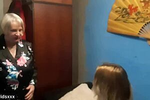 Busty Granny Invites Curvy Next-Door Girl for Lesbian Licking