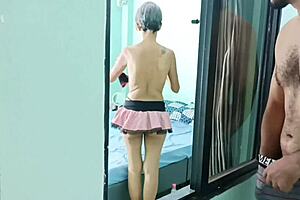 I love fucking my stepsons fat cock with deep creampie in spanish porn