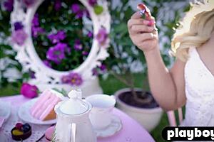 I exposed my amazing big ass milf hot body and cute blonde milf posed outdoor.