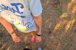 Step mom caught step son jerking off and helps him cum quick!