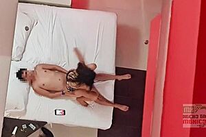 Hidden camera captures pov cuckold show with regia wife fucking in front of husband using banana