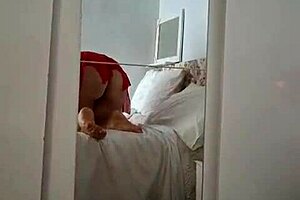 mom applying cream in just her underwear as a sexy amateur mature milf in homemade solo lingerie and panties session for intimate moments