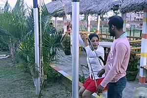 Oh yes, fuck me harder, moans Indian hot bhabhi Punam during romantic sex with servant including blowjob, doggystyle, cunilingus, and creampie.