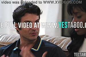 hey that sly roommate is seducing the ebony milf for some hot interracial action