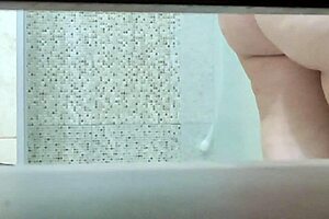 Horny brother spies on hot sister's tan line after pool day