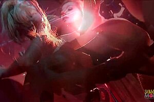 milf strippers with big tits spark an anal foursome with clients after getting aroused