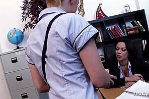 i caught the biggest natural tits mature boss fucking in office and joined teen 18+ for wild ffm 3some