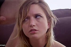 Teen dominates and fucks bound milf stepmom in old young bondage fantasy with deepthroat choking.