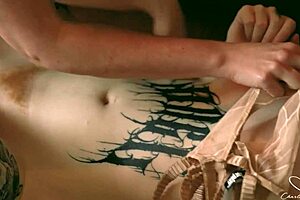 Hey, it's all about lusty Charlie Forde diving into hot lesbian action with big tits blonde and pussy licking on the bed.