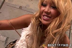 Crave-worthy Runa Anzai delivers a mouthwatering experience in this hot threesome with footjob action.