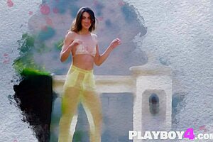 beautiful small tits brunette mature brett barletta, why not striptease outdoors in lingerie?