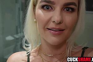 I'm so horny, let's cuck my husband at this nye party with that big black cock